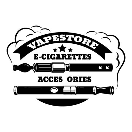 Trendy vape store, simple styleのイラスト素材