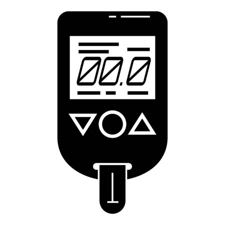 Blood glucose meter icon, simple styleのイラスト素材