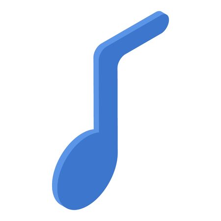 Musical note icon, isometric styleのイラスト素材