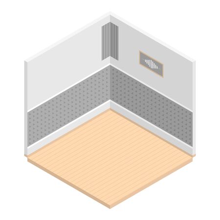 Empty room icon, isometric styleのイラスト素材
