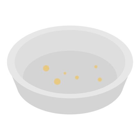 Empty plate icon. Isometric of empty plate vector icon for web design isolated on white backgroundのイラスト素材
