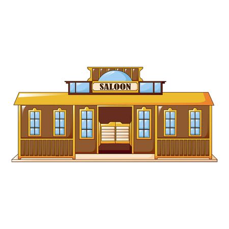 Saloon building icon, cartoon styleのイラスト素材