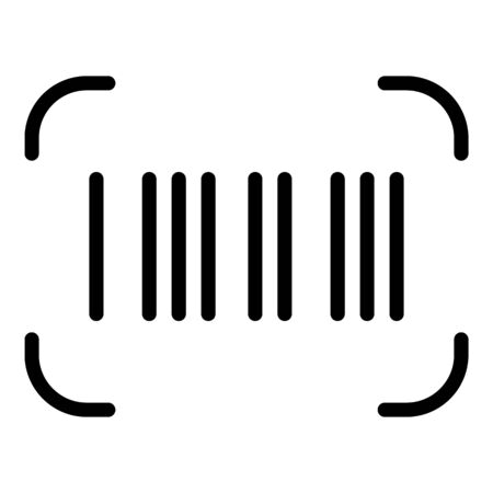 Barcode icon. Outline barcode vector icon for web design isolated on white backgroundのイラスト素材