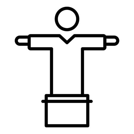 Redeemer statue icon, outline styleのイラスト素材
