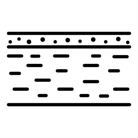 Fertile layer of earth icon, outline styleのイラスト素材