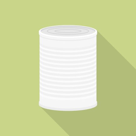 Steel tin can icon. Flat illustration of steel tin can vector icon for web designのイラスト素材