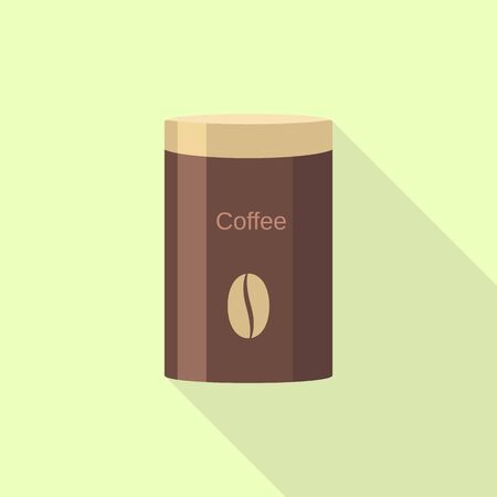 Coffee tin can icon. Flat illustration of coffee tin can vector icon for web designのイラスト素材