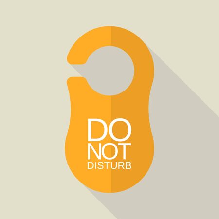 Orange door tag icon. Flat illustration of orange door tag vector icon for web designのイラスト素材
