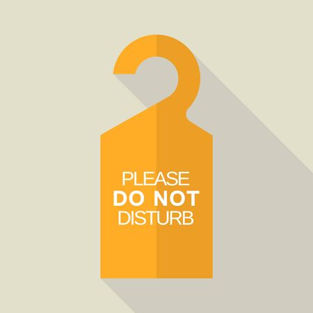 Do not disturb tag icon, flat styleのイラスト素材