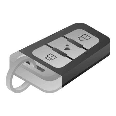 Car alarm system icon, isometric styleのイラスト素材