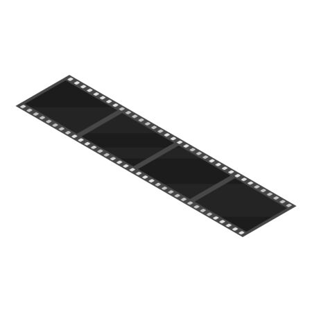 Black film icon, isometric styleのイラスト素材