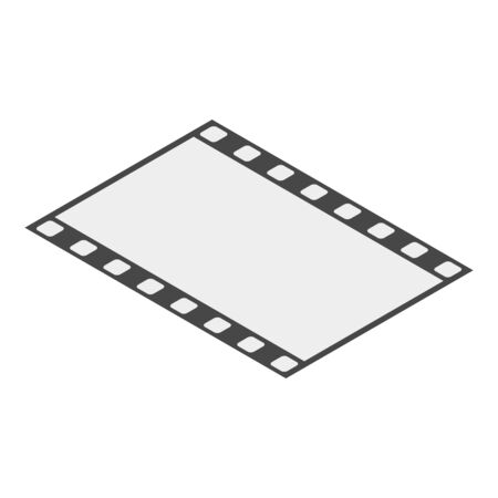 Film frame icon, isometric styleのイラスト素材