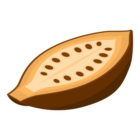 Half cocoa icon, isometric styleのイラスト素材
