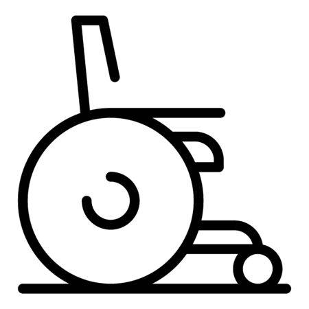 Electric wheelchair icon, outline styleのイラスト素材