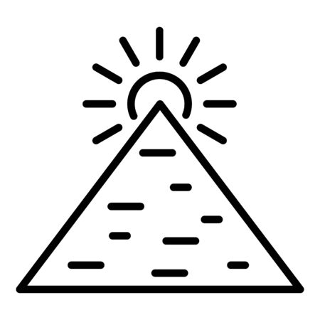 Great pyramid icon, outline styleのイラスト素材