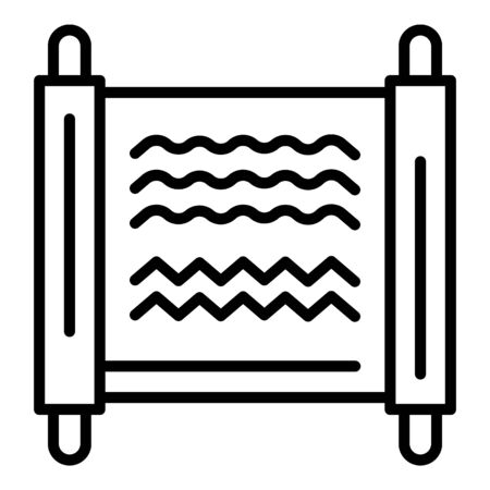 Ancient egyptian monuscript icon, outline styleのイラスト素材