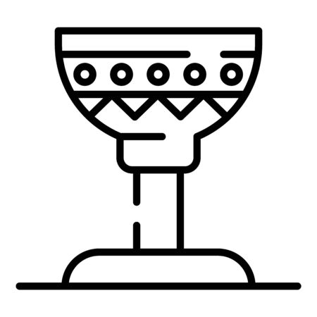 Egyptian cup icon, outline styleのイラスト素材