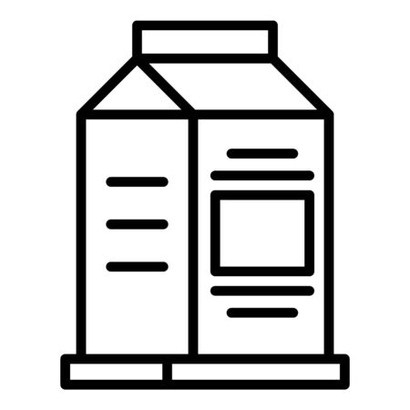 Carton of milk icon. Outline carton of milk vector icon for web design isolated on white backgroundのイラスト素材