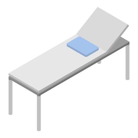 Hospital bed icon, isometric styleのイラスト素材