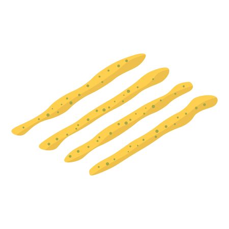 Greek bakery sticks icon, isometric style