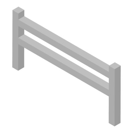 Farm fence icon, isometric styleのイラスト素材