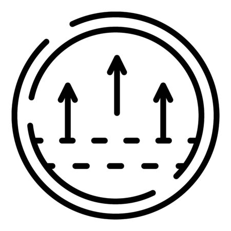 Breathable membrane icon. Outline breathable membrane vector icon for web design isolated on white backgroundのイラスト素材