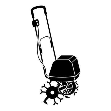 Garden walk tractor icon, simple styleのイラスト素材