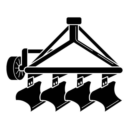 Tractor plowing icon, simple styleのイラスト素材