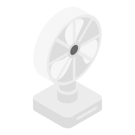 Desktop ventilator icon. Isometric of desktop ventilator vector icon for web design isolated on white backgroundのイラスト素材