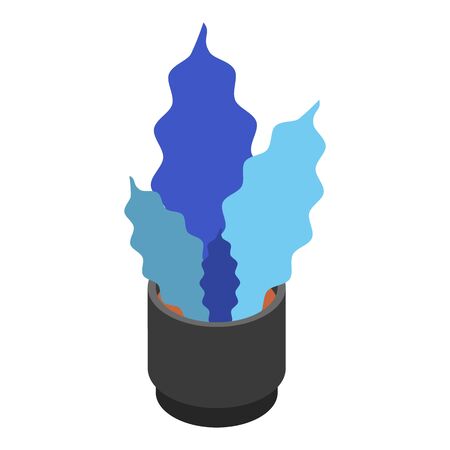 Houseplant icon, isometric styleのイラスト素材