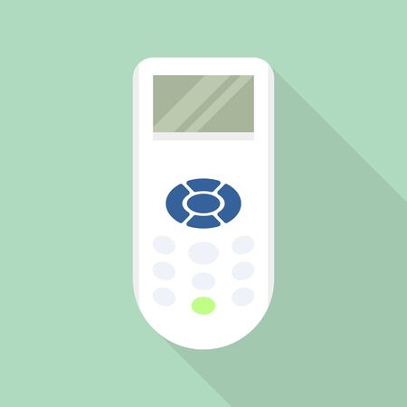 Button remote control conditioner icon, flat styleのイラスト素材