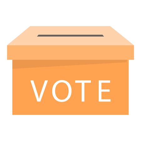 Ballot box icon, flat styleのイラスト素材