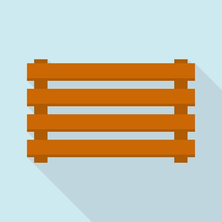 Farm fence icon, flat styleのイラスト素材