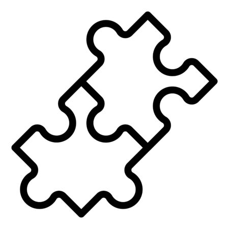 Graphic puzzle icon, outline styleのイラスト素材