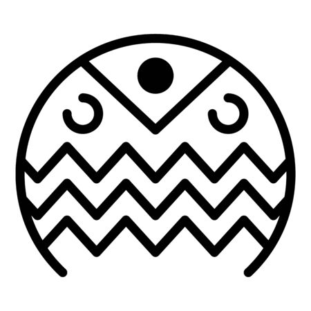 Ethnic alchemy icon, outline styleのイラスト素材