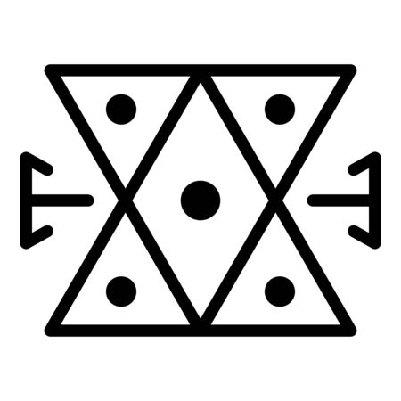 Medieval alchemy icon, outline styleのイラスト素材