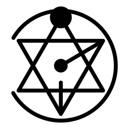Alchemy astrology icon, outline styleのイラスト素材