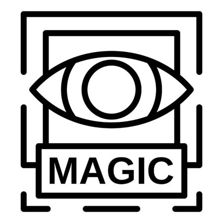Magic eye icon, outline styleのイラスト素材