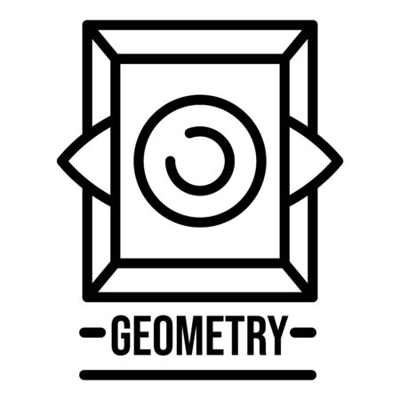 Sacred geometry icon, outline styleのイラスト素材