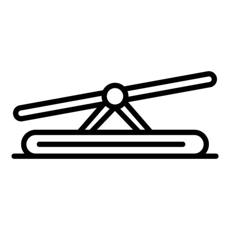 Dog balance bar icon, outline styleのイラスト素材