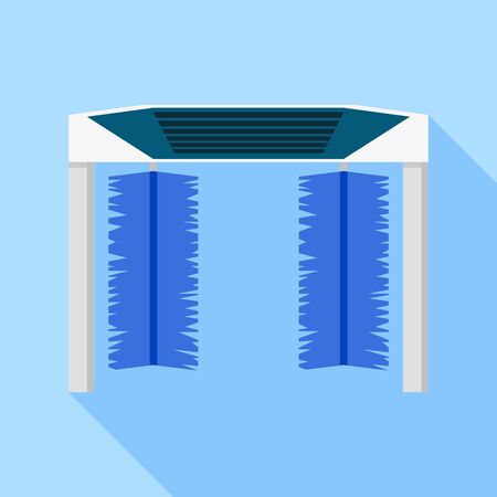 Automatic city car wash icon, flat styleのイラスト素材