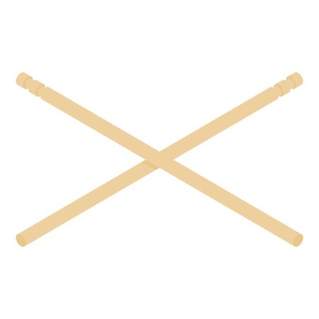 Chopsticks icon, isometric styleのイラスト素材