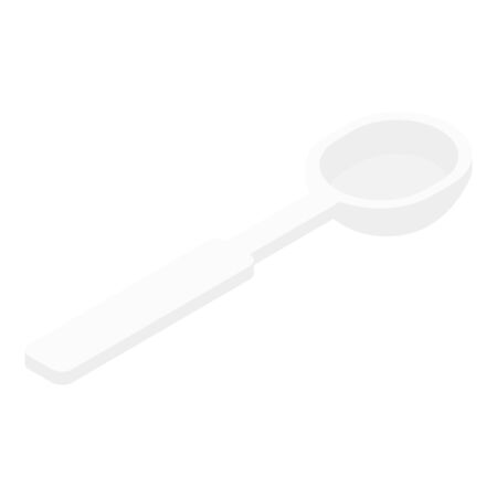 Plastic spoon icon, isometric styleのイラスト素材