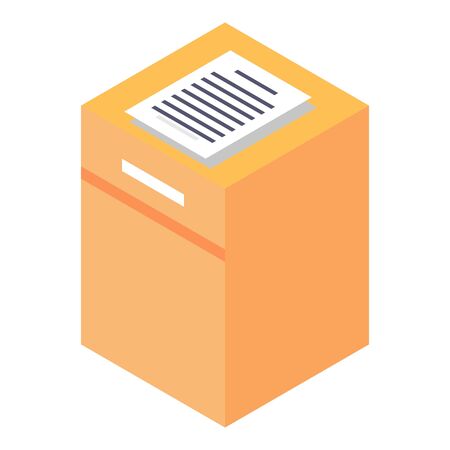 Room drawer icon, isometric styleのイラスト素材
