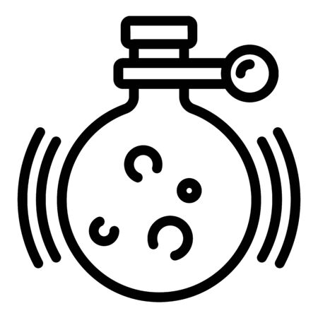 Boiling chemical bulb icon, outline styleのイラスト素材
