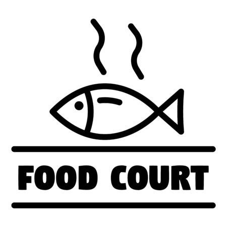 Food court, outline styleのイラスト素材