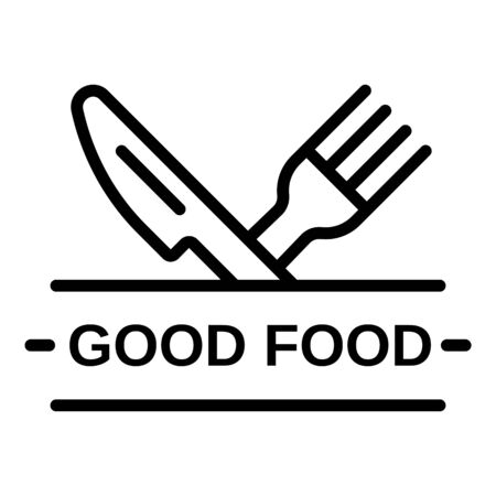 Good food logo, outline styleのイラスト素材