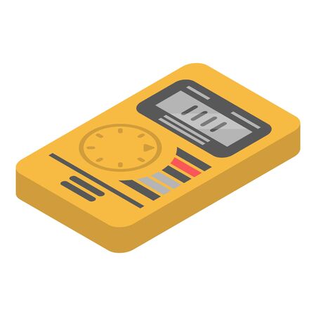Digital multimeter icon. Isometric of digital multimeter vector icon for web design isolated on white backgroundのイラスト素材