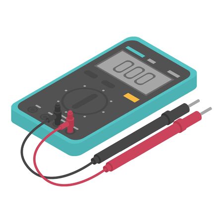 Multimeter device icon. Isometric of multimeter device vector icon for web design isolated on white backgroundのイラスト素材