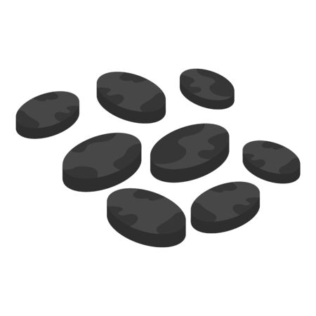 Onion pills icon, isometric styleのイラスト素材